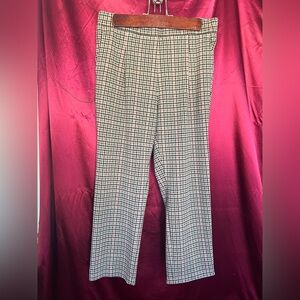 Ann Taylor Houndstooth Black and White Pants